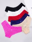 6 Pack Women's Lace Low Waist Panties