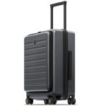 LEVEL8 Road Runner Carry On Luggage With Front Compartment 20 Inch Lightweight Hard Shell Suitcases With Wheels Airline Approved
