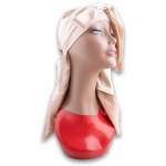 Luxurious Reversible Satin Wrap Bonnet - Champagne