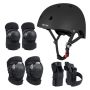 Skateboard/skate Protection Pads Set With Helmet With Elbow Knee Wrist Pads