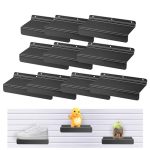 Chowzz Slatwall Shelves Slatwall Panel Accessories Floating Slat Wall Shelf Shelves For Shoes Black Metal Flat Slat Board Access