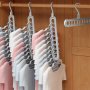 Space-saving 9-HOLE Foldable Clothes Hanger - Heavy-duty Plastic Organizer For Wardrobes Homes & Dorms