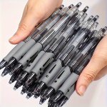 1 Set Of 10PCS 0.5MM Press-on Ballpoint Pen With Large Capacity And Powerful Writing Suitable For School And Office