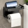 Versatile Wall-Mounted Toilet Paper Holder With Storage - Dual-Purpose Tissue And Washcloth Organizer For Bathroom Kitchen Hotel Accessories