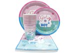 Boy Or Girl Baby Reveal Shower Paperplate Set 40PC Set
