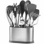 13 Piece Stainless Steel Kitchen Utensil Set Non-stick Nylon Kitchen Tool Set - Heat Resistant Cooking Utensils With Stainless Steel Utensil Holder - Everyday