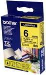 Brother TZ-611 P-Touch Laminated Tape Black on Yellow