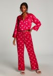 Pant Satin Hearts - Bright Rose