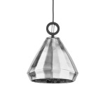 Diamond Cut Pendant Light Medium Chrome Copper - Copper
