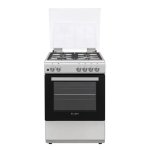 ELBA 60CM 4 Burner Gas Stove With Electric Oven-stainless Steel