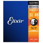 Elixir Nanoweb Medium Electric Guitar Strings 11-49