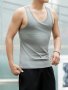 Men's Tight Sports Vest Men's Lightweight Sleeveless Solid Quick-drying Round Neck Tank Top For Summer Fitness