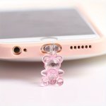 Mobile Dust Plug Semi-transparent Little Bear For Iphone Type-c Android Mobile Phone Hole Dust Plug