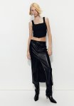 Square-neck Vest Top - Black