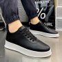 Men's Solid Faux Leather Low Top Lace Up Skate Shoes With Comfy Soft Sole Non Slip Sneakers For Outdoor Walking Traveling Casual Activities