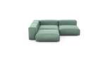 Three Module Corner Sofa - Velvet - Mint - 241CM X 241CM
