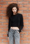 Fine-knit T-Shirt - Black