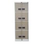 Steel Office Filing Cabinet 4 Drawer File Security Bar 130 X 47 X 63 Cm 4FC01-IVORYKAROO