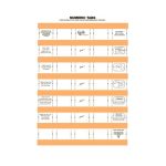 33MM Numeric Labels L orange 5SHT