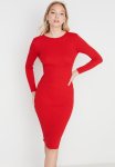 Back Detailed Bodycon Dress - Red