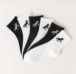 Horse Pattern Ribbed Socks