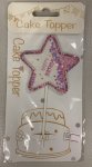Happy Birthday Star Cake Topper