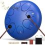 Rain Drum For Outside Garden 6 Inches 8 Notes Steel Tongue Chakra Drums Waterproof Meditation Echo Rain Chime Musical Instruments For Adult Gift Wi