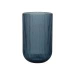 Blue Ribbed Glass Hi-ball