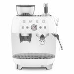 Smeg Espresso Coffee Machine With Grinder White EGF03WHEU