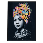 Yemaya Canvas Art - 900MM X 600MM Framed Canvas With Natural Wood Frame