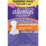 Always Comfort Protect Daily Pantyliners 40 Pack