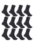High-quality Men's Black Sport Socks - 12 Pairs