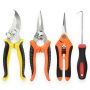 Gardenmate Stainless Steel Garden Pruning Shears Clippers & Weed Hook Set