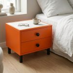 Modern 2-DRAWER Bedside Nightstand