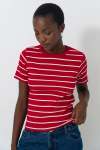 Hi Neck Fitted T-Shirt - XL Red