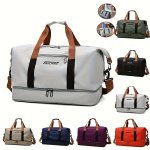 Travel Duffel Bag Large Capacity Lightweight Oxford Fabric Carry-on Handbag Multipurpose Portable Overnight Bag With Shoulder St