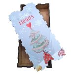 Wooden Chocolate Box Geseende Kersfees Boom 18CM