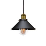 Rustic Metal Pendant Black And Brass