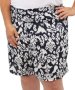 Ladies Printed Rayon Shorts - 60 / Navy/wht