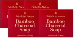 Faithful To Nature Bamboo Charcoal Soap Cinnamon & Orange X 4