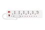Electricmate 12WaySingle Multi Plug Over Load Surge - White