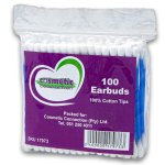 Cotton Buds 100 Pack In Zipper Made With 100% Pure Cotton