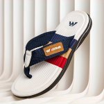 Men's Trendy Colour Block Flip Flops Comfy Non Slip Casual Rubber Sole Eva Thong Sandals For Men's Indoor Activities