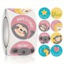 500pcs Round Incentive Stickers 8 Cartoon Designs Motivational Positive Words Stickers For Teacher Classroom Reward Encourage To Do Chores Go To The Toilet (2.54cm In Diameter)