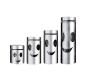 Decadent 4 Piece Glass Canister Set -smile Edition With Stainless Steel