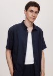 Regular Fit Textured Shirt - Navy Blue