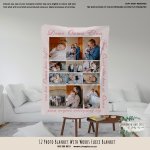 Fleece Blanket 12 Photo Blanket With Words