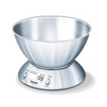 Beurer Germany Kitchen Scale With 1.5L Dishwasher-safe Stainless-steel Bowl Integrated Room Thermometer & Timer. 5KG Capacity. 1