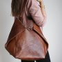 Retro Soft PU Leather Tote Bag Large Capacity Shoulder Bag Trendy Handbag For Women