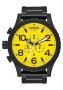 Nixon 51-30 Chrono Men's Watch - All Black / Yellow